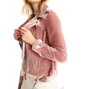 Velvet moto jacket
